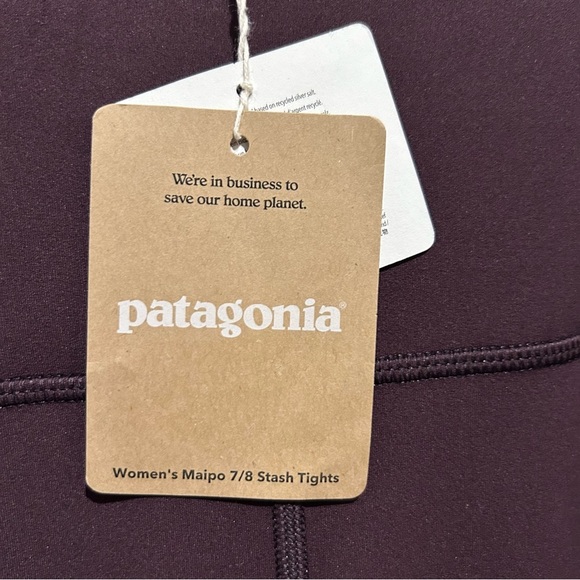 Patagonia Women's Maipo 7/8 Stash Tights Obsidian Plum Size XS NWT - Picture 5 of 5